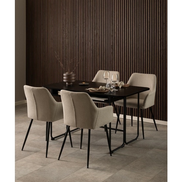 Krzesło Lizzy z podłokietnikami beżowe - ACTONA